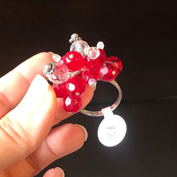 NEW Sterling Silver Crystal Ring - Picture 6 of 8